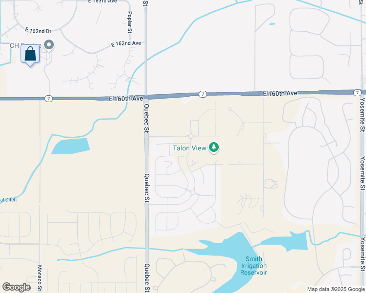 map of restaurants, bars, coffee shops, grocery stores, and more near 7587 158th Avenue in Thornton