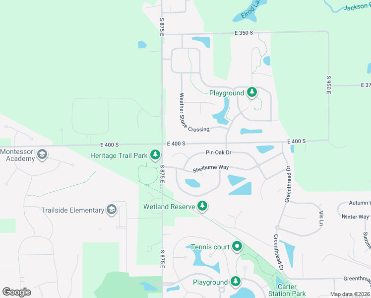 map of restaurants, bars, coffee shops, grocery stores, and more near 8814 Pin Oak Drive in Zionsville