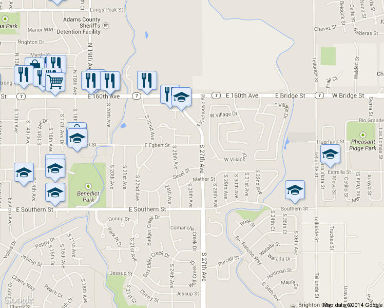 map of restaurants, bars, coffee shops, grocery stores, and more near 2609 Skeel Street in Brighton