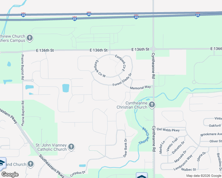 map of restaurants, bars, coffee shops, grocery stores, and more near 13357 Fielding Way in Fishers