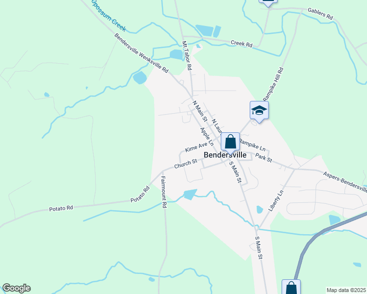 map of restaurants, bars, coffee shops, grocery stores, and more near 130 Kime Avenue in Aspers