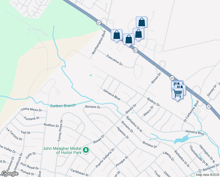 map of restaurants, bars, coffee shops, grocery stores, and more near 15 Pavilion Street in Toms River