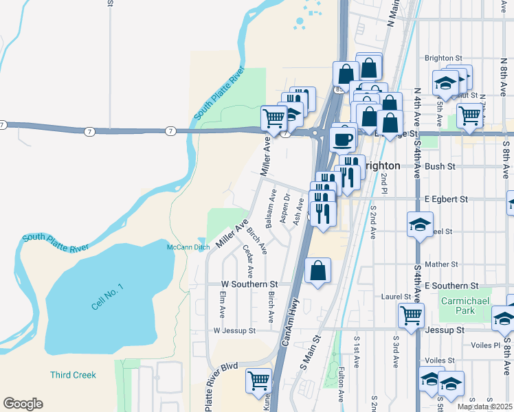map of restaurants, bars, coffee shops, grocery stores, and more near 238 Miller Avenue in Brighton