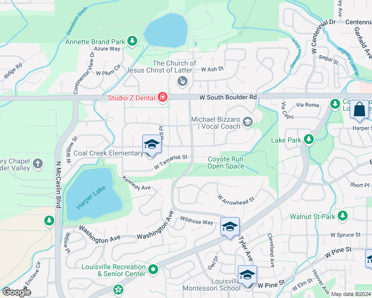 map of restaurants, bars, coffee shops, grocery stores, and more near 714 West Willow Street in Louisville