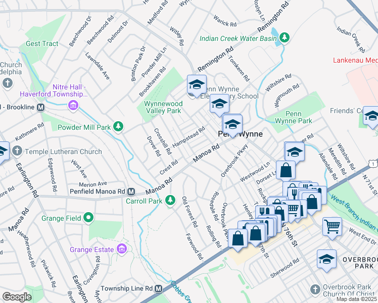 map of restaurants, bars, coffee shops, grocery stores, and more near 216 Henley Road in Wynnewood