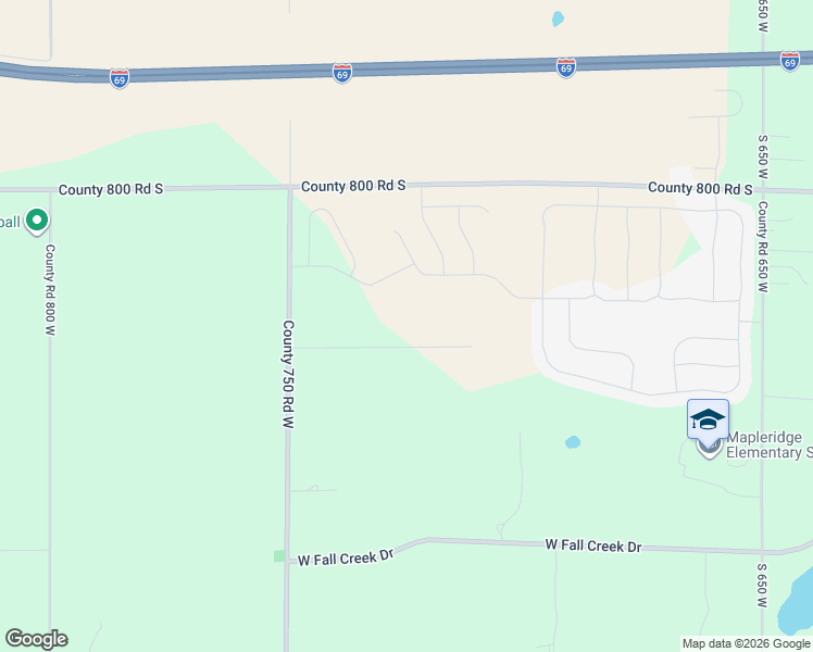 map of restaurants, bars, coffee shops, grocery stores, and more near 8316 South 750 West in Pendleton