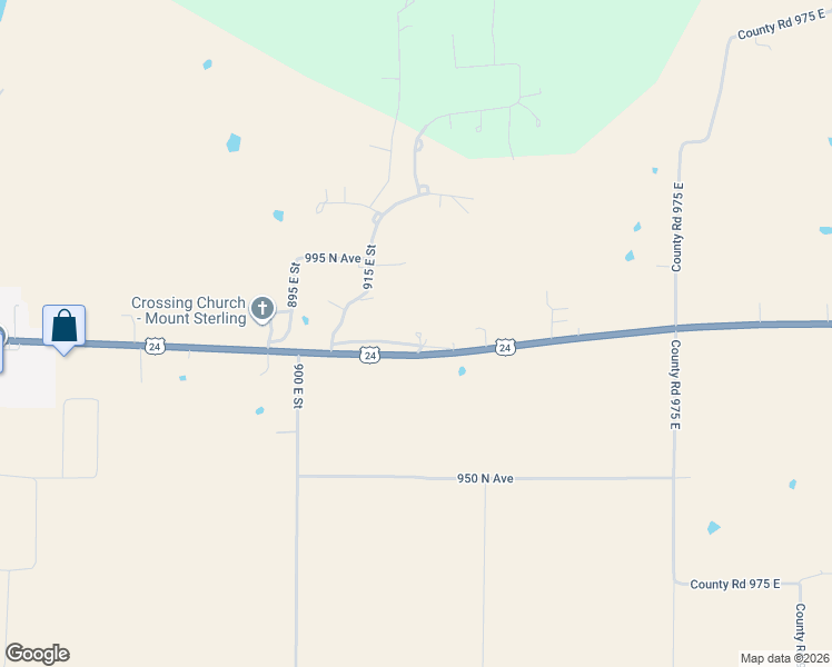 map of restaurants, bars, coffee shops, grocery stores, and more near Old Highway 24 in Mount Sterling
