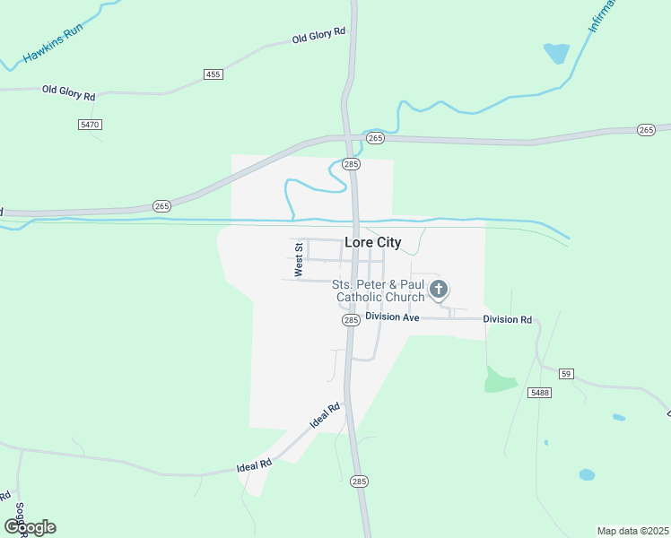 map of restaurants, bars, coffee shops, grocery stores, and more near 187 1st Street in Lore City