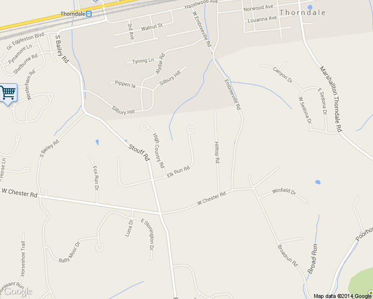 map of restaurants, bars, coffee shops, grocery stores, and more near 1524 Elk Run Road in Downingtown