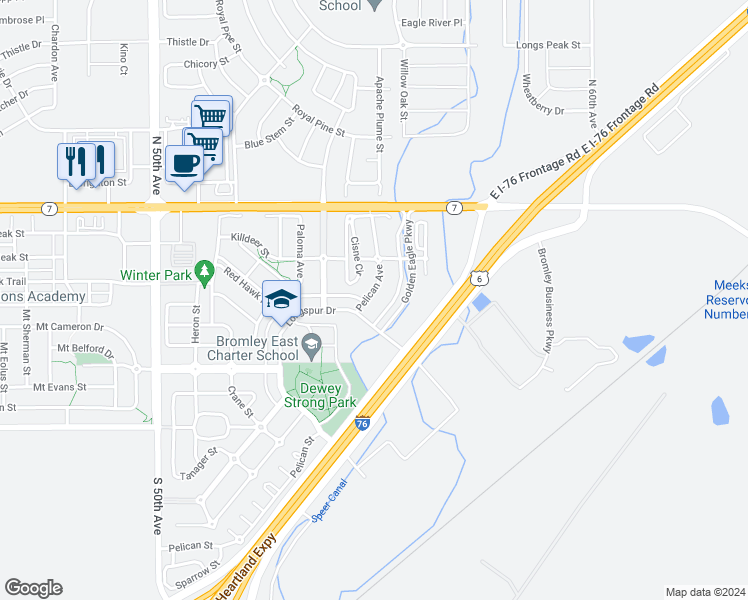 map of restaurants, bars, coffee shops, grocery stores, and more near 182 Pelican Avenue in Brighton
