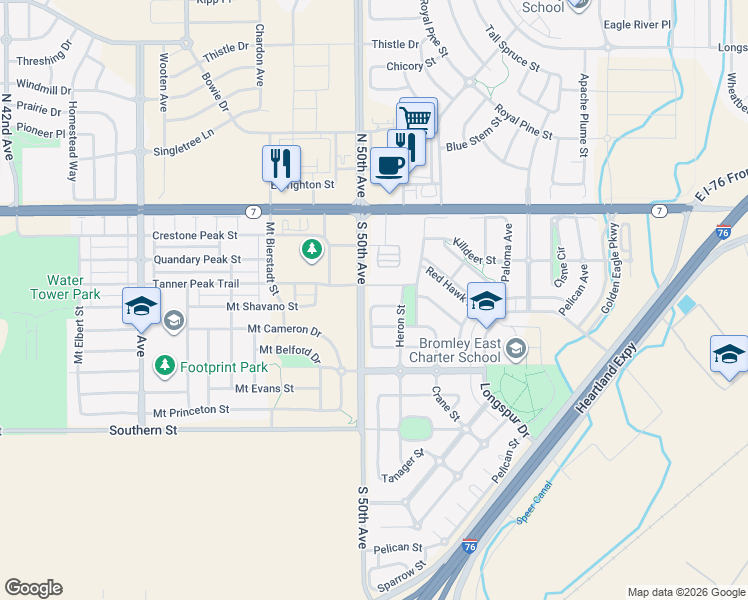 map of restaurants, bars, coffee shops, grocery stores, and more near 5019 Gull Street in Brighton