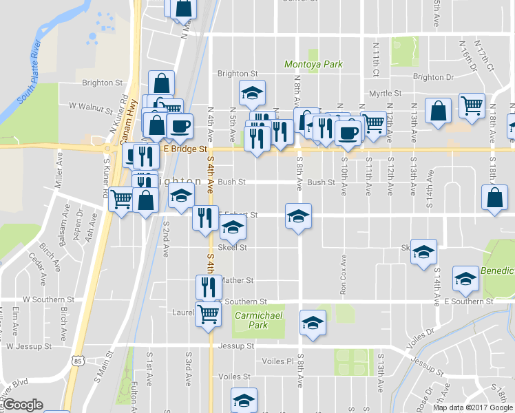 map of restaurants, bars, coffee shops, grocery stores, and more near 178 South 6th Avenue in Brighton
