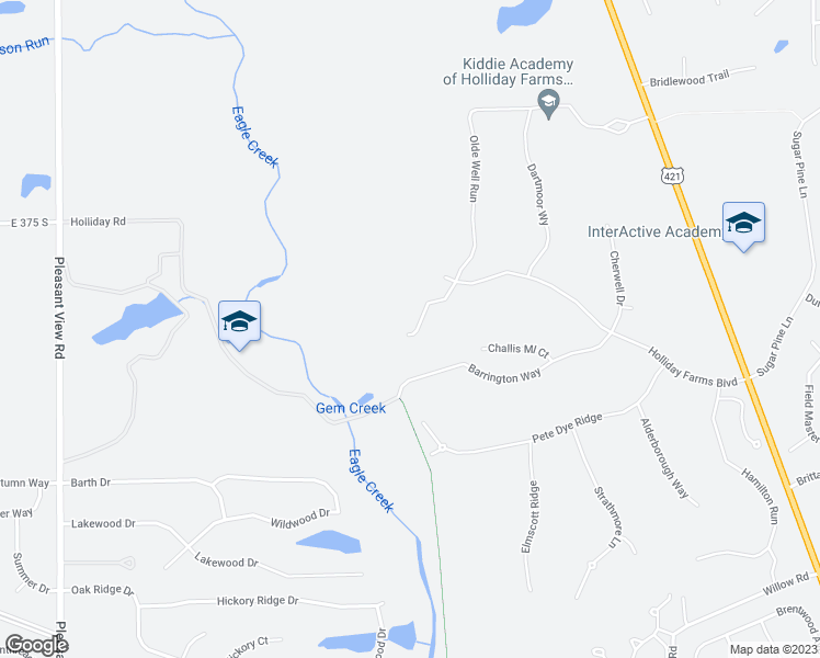 map of restaurants, bars, coffee shops, grocery stores, and more near 3983 Club Ridge Estates Drive in Zionsville