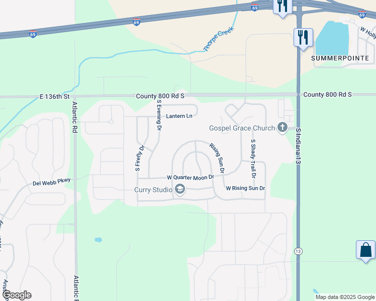 map of restaurants, bars, coffee shops, grocery stores, and more near 9462 West Canoe Trail in Pendleton