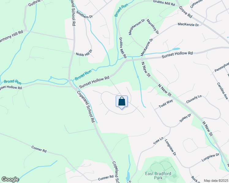 map of restaurants, bars, coffee shops, grocery stores, and more near 930 Pineview Drive in West Chester
