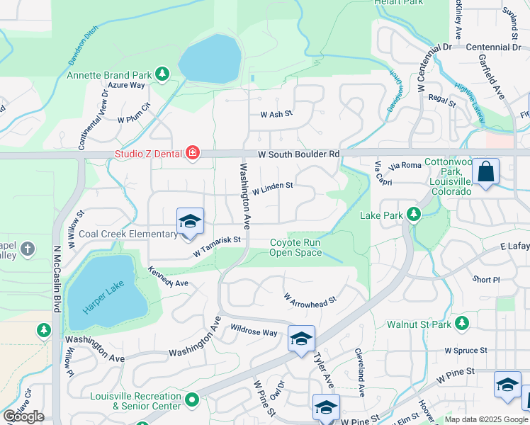 map of restaurants, bars, coffee shops, grocery stores, and more near 658 West Locust Court in Louisville