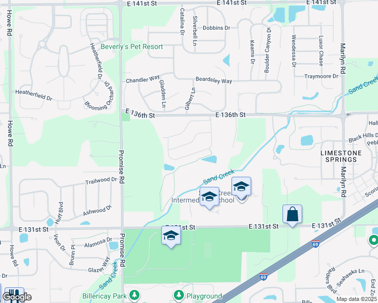 map of restaurants, bars, coffee shops, grocery stores, and more near 11306 Guy Street in Fishers