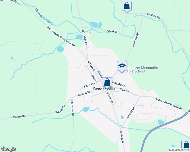 map of restaurants, bars, coffee shops, grocery stores, and more near 128 North Main Street in Biglerville
