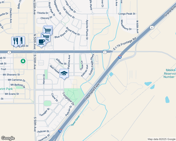map of restaurants, bars, coffee shops, grocery stores, and more near 151 Golden Eagle Parkway in Brighton