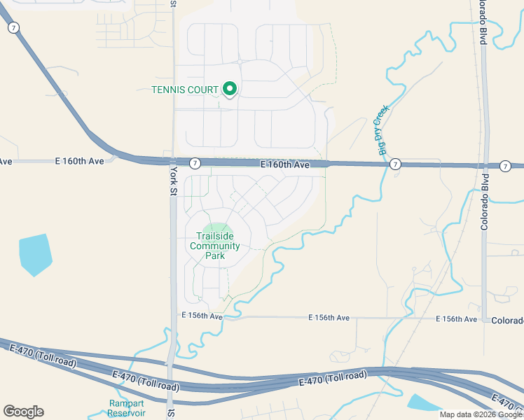 map of restaurants, bars, coffee shops, grocery stores, and more near 15858 Clayton Street in Thornton
