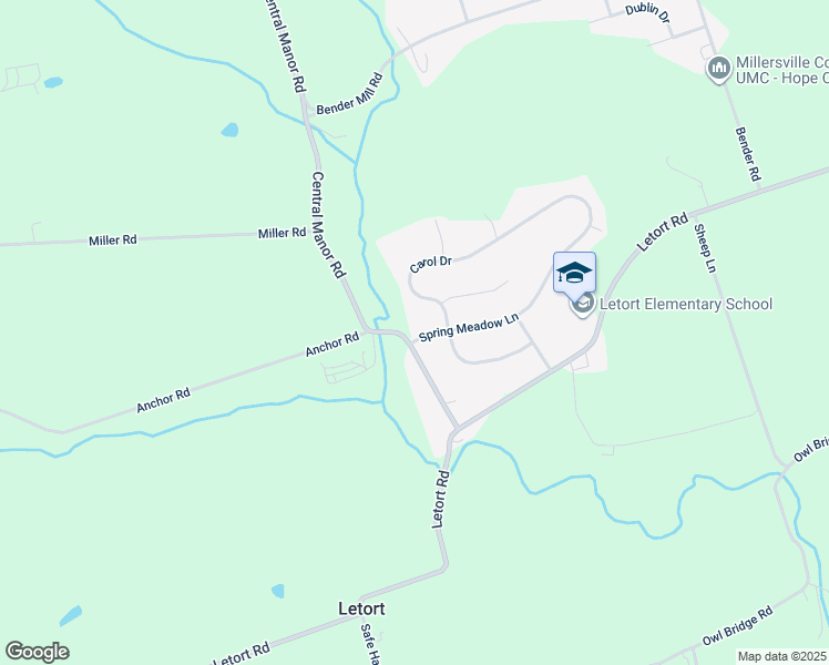 map of restaurants, bars, coffee shops, grocery stores, and more near 100 Spring Meadow Lane in Washington Boro