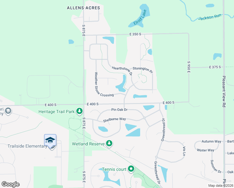 map of restaurants, bars, coffee shops, grocery stores, and more near 4301 Weather Stone Crossing in Zionsville