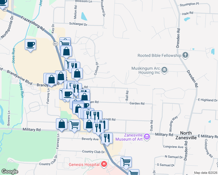 Grove Road, North Zanesville OH Walk Score