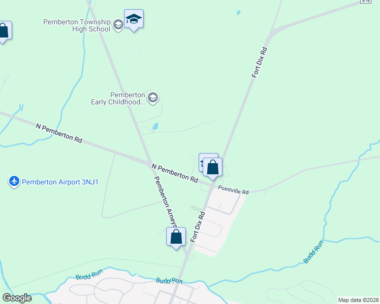 map of restaurants, bars, coffee shops, grocery stores, and more near 16 North Pemberton Road in Pemberton