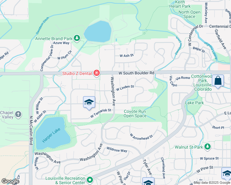 map of restaurants, bars, coffee shops, grocery stores, and more near 1470 Washington Avenue in Louisville