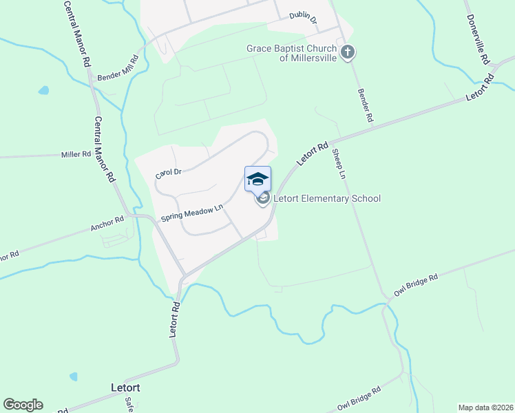 map of restaurants, bars, coffee shops, grocery stores, and more near 561 Letort Road in Washington Borough