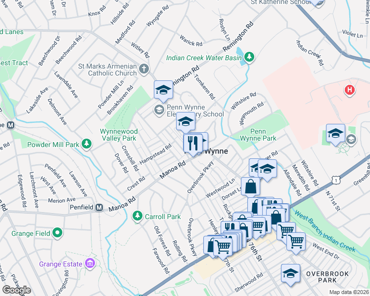 map of restaurants, bars, coffee shops, grocery stores, and more near in Wynnewood