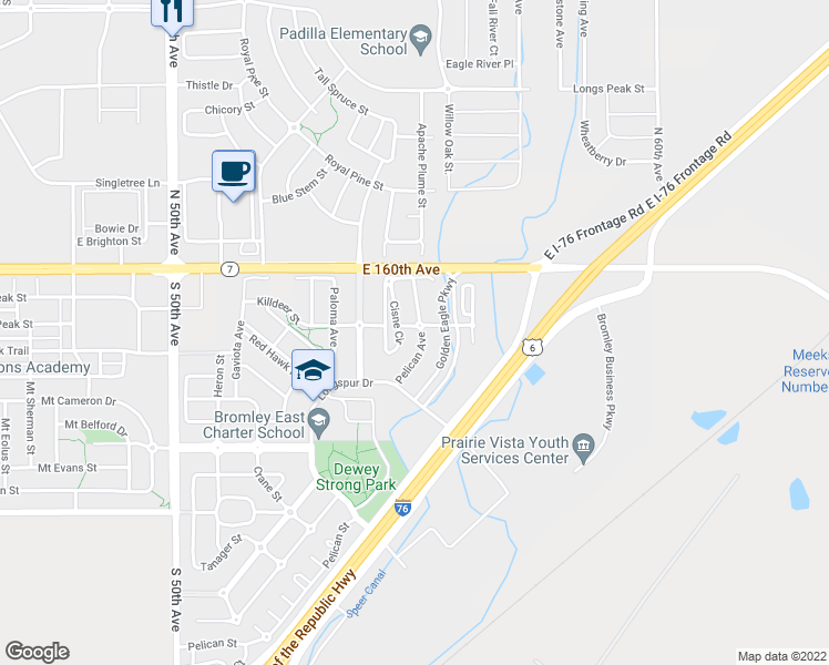 map of restaurants, bars, coffee shops, grocery stores, and more near 103 Pelican Avenue in Brighton