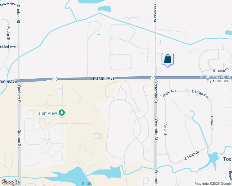 map of restaurants, bars, coffee shops, grocery stores, and more near 15933 Wabash Court in Thornton