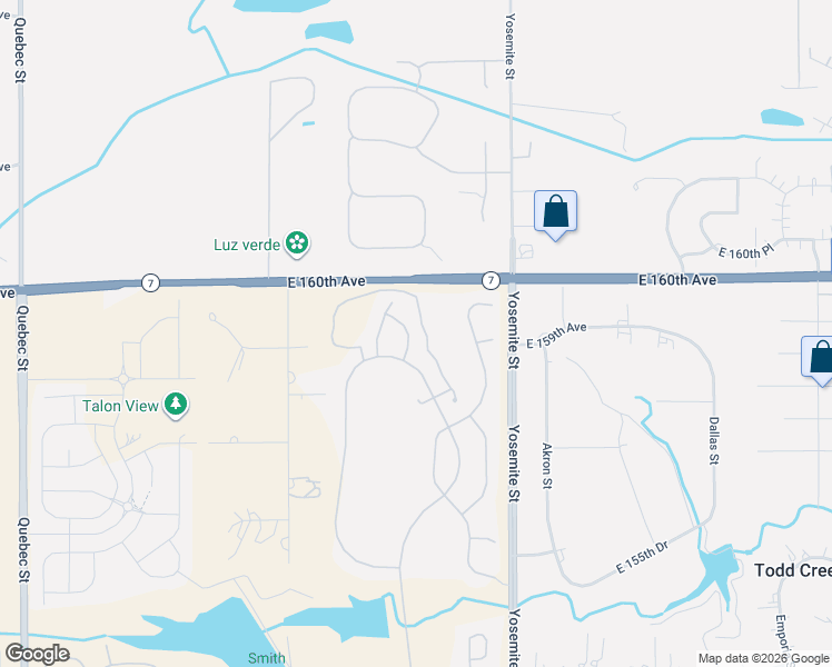 map of restaurants, bars, coffee shops, grocery stores, and more near 15930 Willow Way in Thornton
