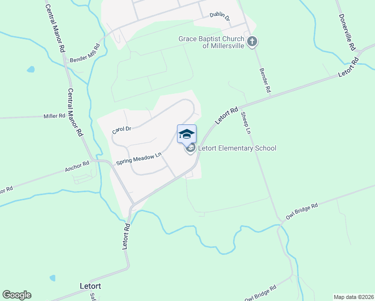 map of restaurants, bars, coffee shops, grocery stores, and more near 561 Letort Road in Washington Borough