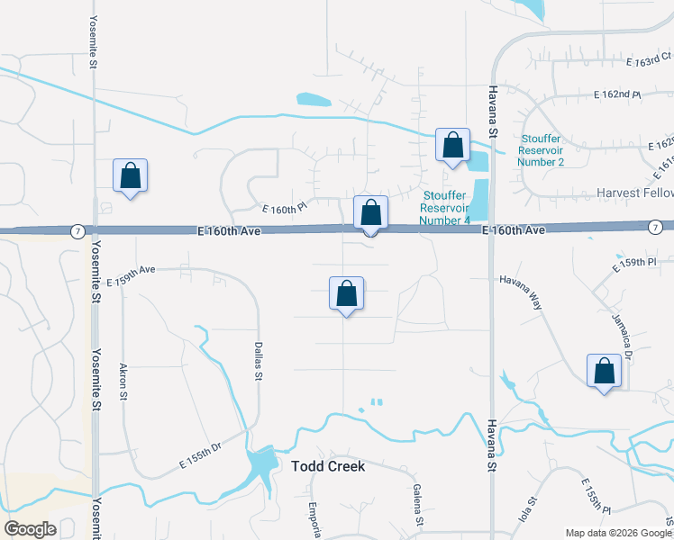map of restaurants, bars, coffee shops, grocery stores, and more near 15960 Elmira Street in Brighton