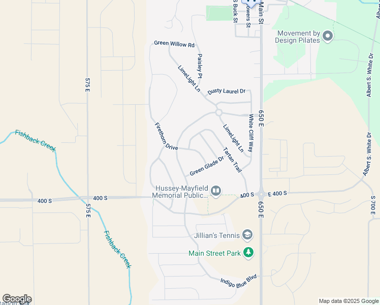 map of restaurants, bars, coffee shops, grocery stores, and more near 3498 Firethorn Drive in Whitestown