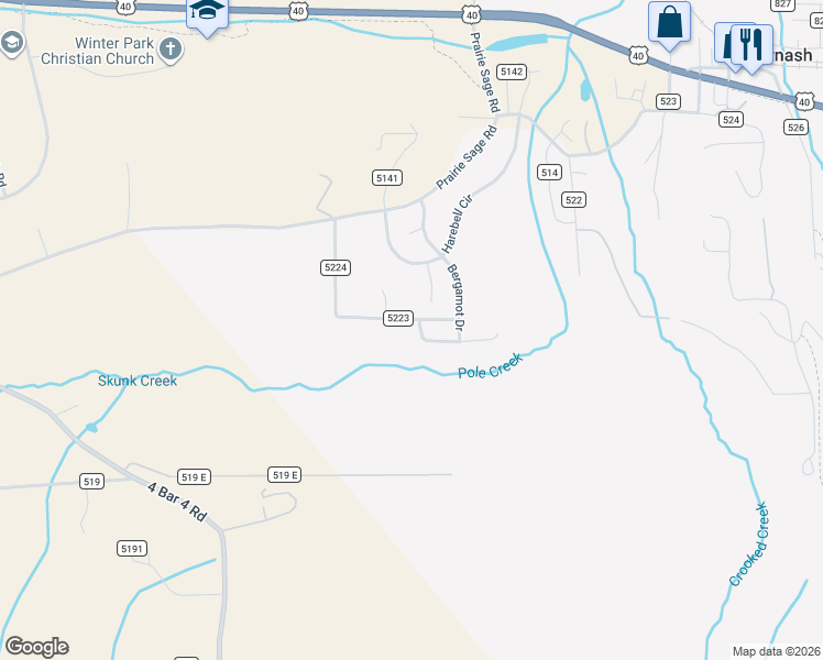 map of restaurants, bars, coffee shops, grocery stores, and more near 63a County Road 5223 in Tabernash