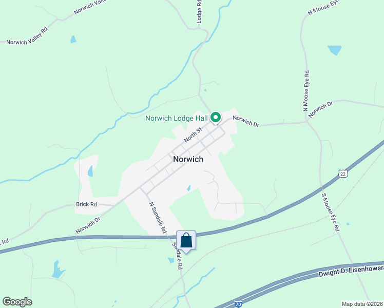 map of restaurants, bars, coffee shops, grocery stores, and more near 10538 Norwich Drive in Norwich