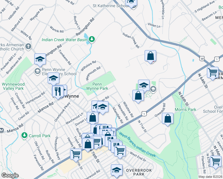 map of restaurants, bars, coffee shops, grocery stores, and more near 1204 Yarmouth Road in Wynnewood