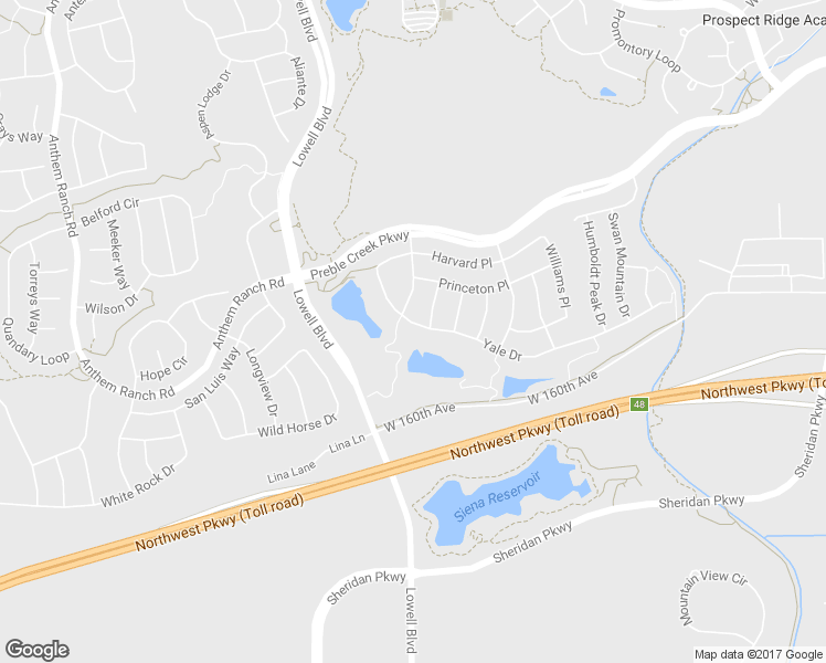 map of restaurants, bars, coffee shops, grocery stores, and more near 3586 Yale Drive in Broomfield