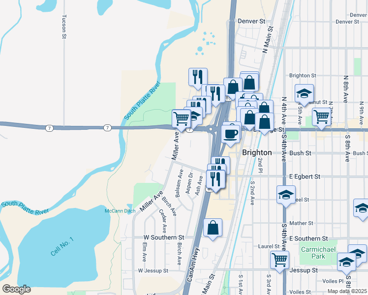 map of restaurants, bars, coffee shops, grocery stores, and more near 90 Miller Avenue in Brighton