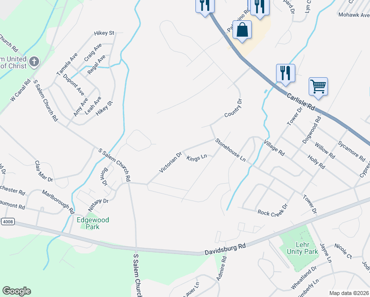 map of restaurants, bars, coffee shops, grocery stores, and more near 2633 Victorian Drive in Dover