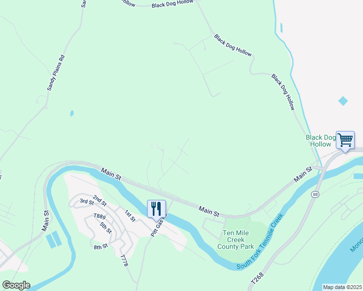 map of restaurants, bars, coffee shops, grocery stores, and more near 15 Stage Street in Clarksville
