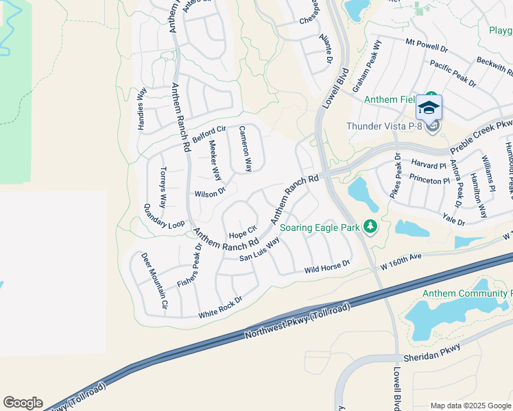 map of restaurants, bars, coffee shops, grocery stores, and more near 4568 Hope Circle in Broomfield