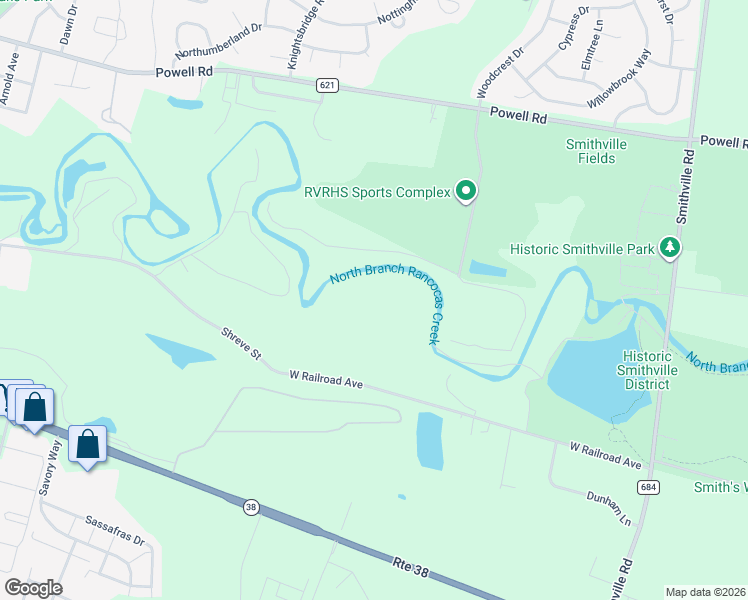 map of restaurants, bars, coffee shops, grocery stores, and more near 43 Rabbit Run in Mount Holly