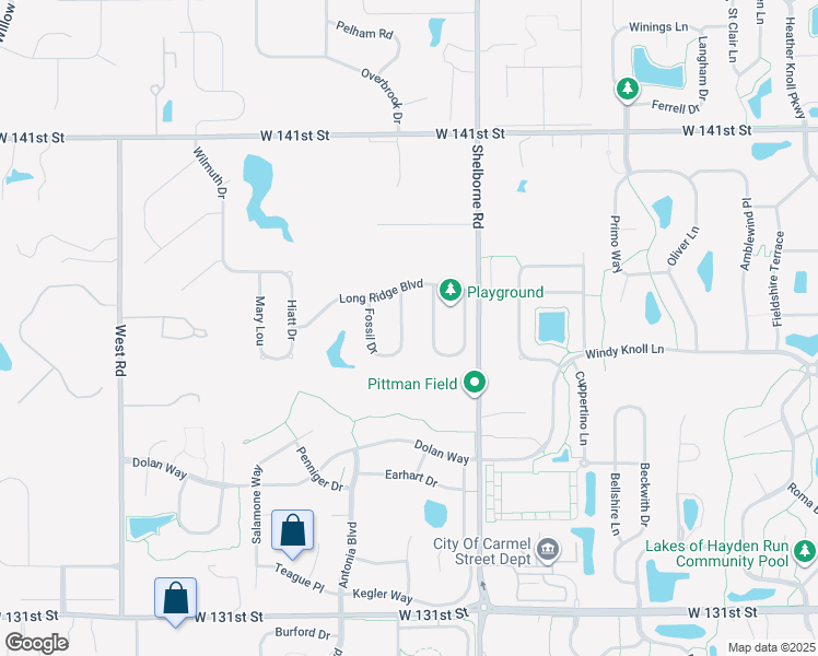 map of restaurants, bars, coffee shops, grocery stores, and more near 13693 Cunningham Drive in Westfield