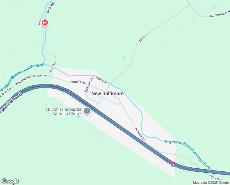 map of restaurants, bars, coffee shops, grocery stores, and more near 330 Juniata in New Baltimore