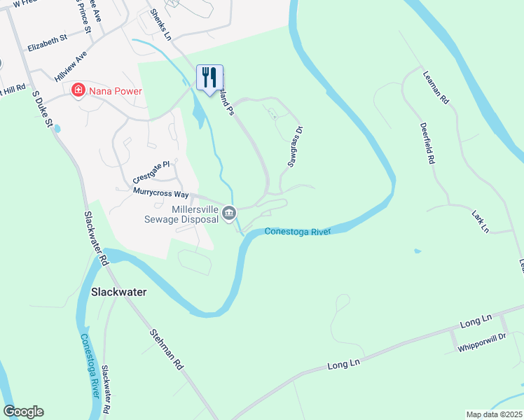 map of restaurants, bars, coffee shops, grocery stores, and more near 500 Murrycross Way in Millersville