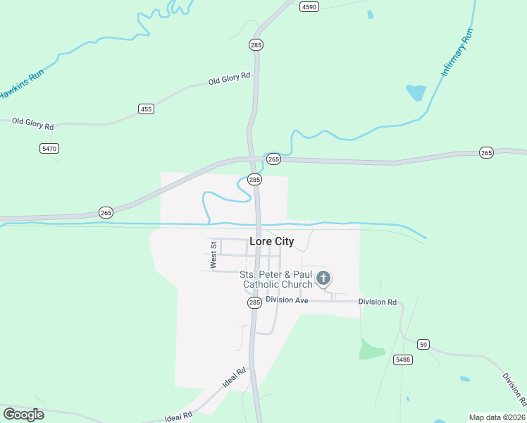 map of restaurants, bars, coffee shops, grocery stores, and more near 210 Main Street in Lore City